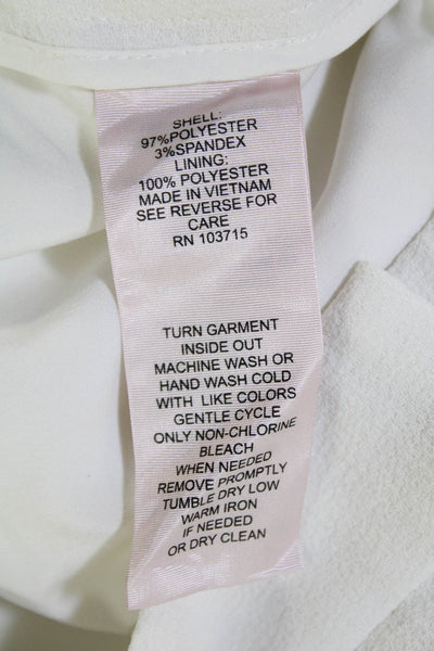 Nanette Nanette Lepore Womens Zippered High-Rise Wide-Leg Pants White Size 10