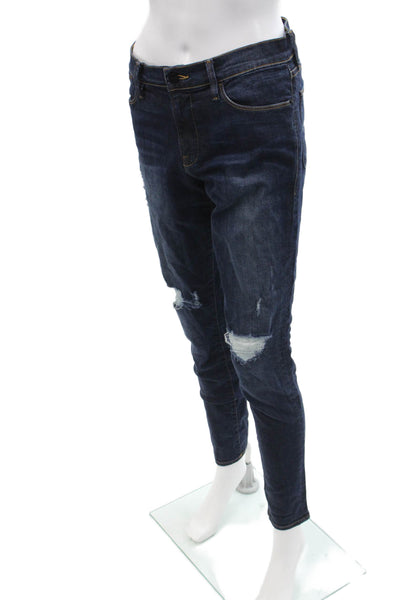 Frame Denim Womens High Rise Skinny Leg Baker Jeans Blue Cotton Size 28