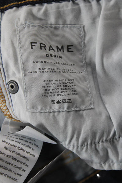 Frame Denim Womens High Rise Skinny Leg Baker Jeans Blue Cotton Size 28