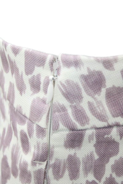 J Crew Womens Linen Spotted Print High-Rise Wide-Leg Pants Purple Size 2