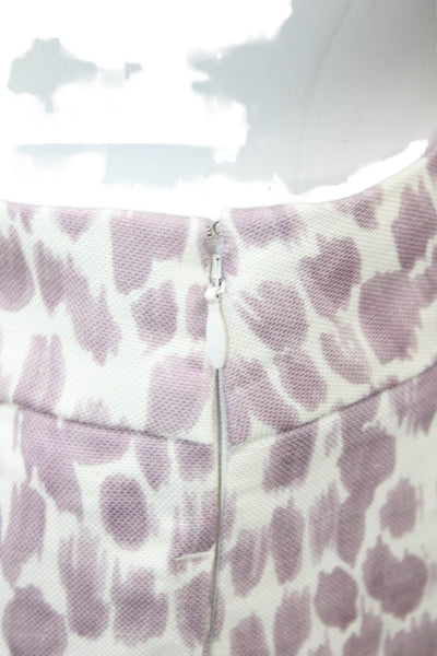 J Crew Womens Linen Spotted Print High-Rise Wide-Leg Pants Purple Size 0