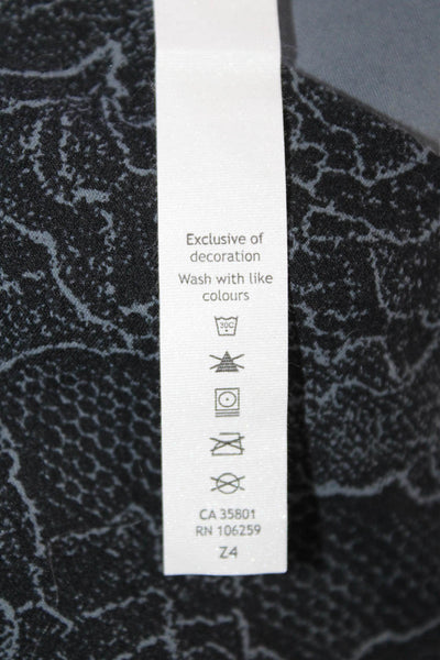 Lululemon Womens High Rise Stretch Knit Abstract Athletic Leggings Navy Size 4