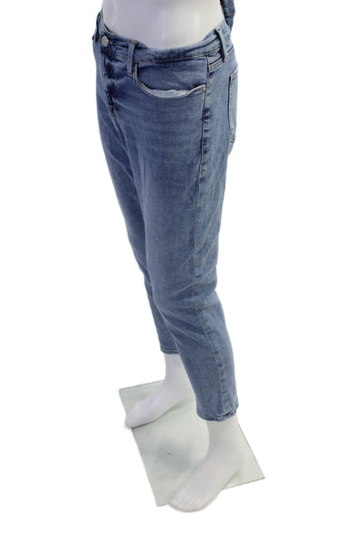 Frame Mens Zipper Fly Medium Wash Le Garcon Straight Leg Jeans Blue Size 32