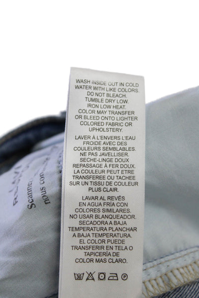 Frame Mens Zipper Fly Medium Wash Le Garcon Straight Leg Jeans Blue Size 32