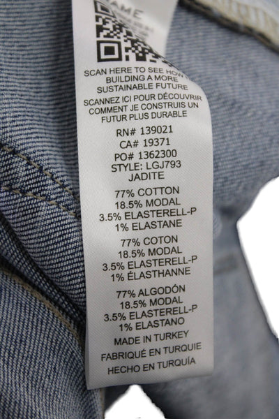 Frame Mens Zipper Fly Medium Wash Le Garcon Straight Leg Jeans Blue Size 32