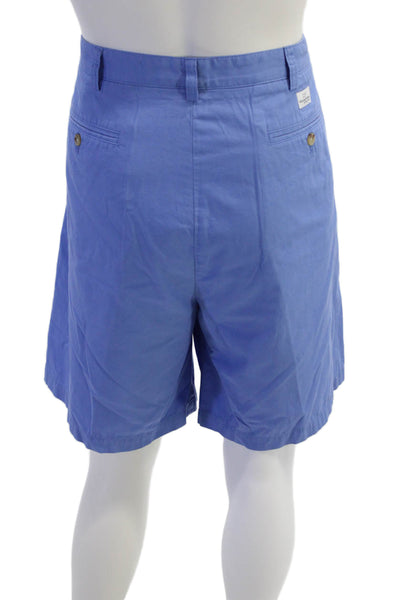 Vineyard Vines Mens Zipper Fly Casual Chino Shorts Blue Cotton Size 42