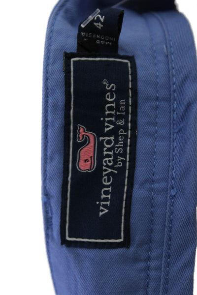 Vineyard Vines Mens Zipper Fly Casual Chino Shorts Blue Cotton Size 42