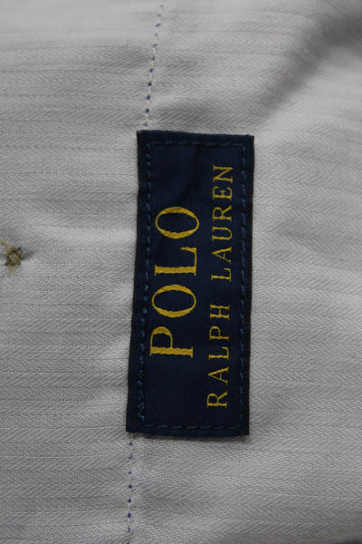 Polo Ralph Lauren Mens Zipper Fly Casual Chino Shorts Blue Cotton Size 42