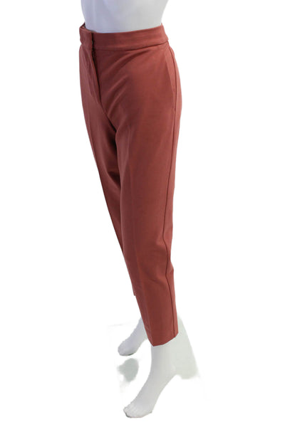 Max Mara Womens Pocketed Flat Front Tapered Leg Pants Salmon Pink Size 8