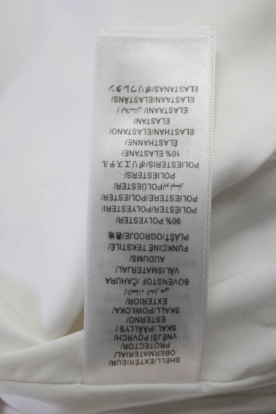 Aidan by Aidan Mattox Womens V Neck A Line Ruffle Hem A Line Dress White Size 4