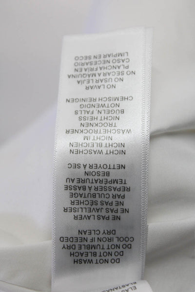 Aidan by Aidan Mattox Womens V Neck A Line Ruffle Hem A Line Dress White Size 4
