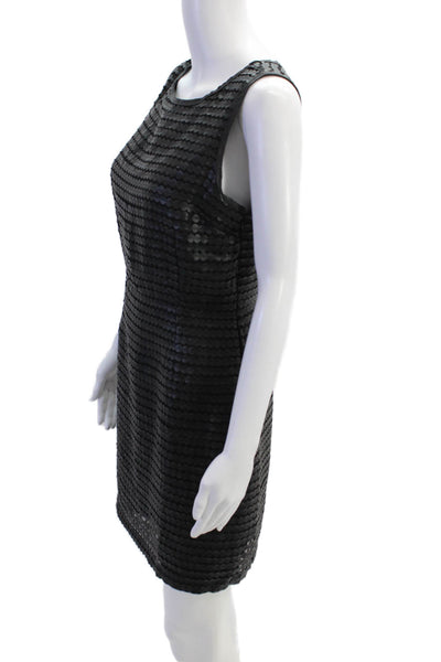 BB Dakota Womens Faux Leather Sleeveless Mini Pencil Dress Black Size 4