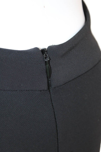 Jenni Kayne Womens Side Zip Mid Rise Slim Cut Trouser Pants Black Size 0