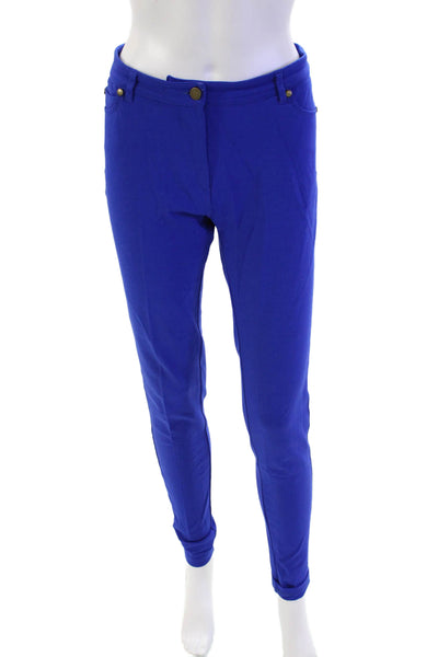 Alberto Makali Womens 5 Pocket Button Closure Mid-Rise Skinny Jeans Blue Size 6