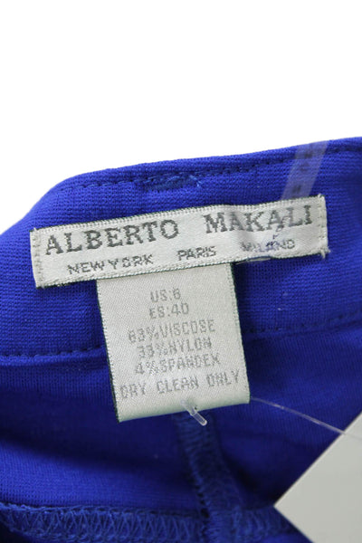Alberto Makali Womens 5 Pocket Button Closure Mid-Rise Skinny Jeans Blue Size 6