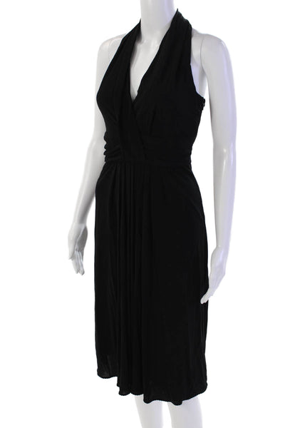 Elie Tahari Womens Stretch V-Neck Sleeveless Side Zip Dress Black Size 4