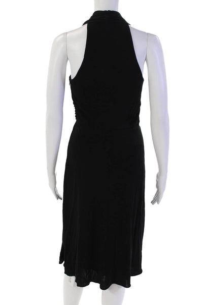 Elie Tahari Womens Stretch V-Neck Sleeveless Side Zip Dress Black Size 4