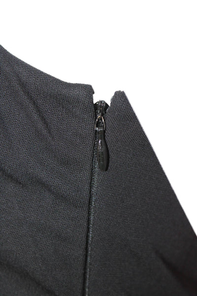 Elie Tahari Womens Stretch V-Neck Sleeveless Side Zip Dress Black Size 4