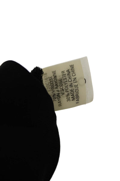 Elie Tahari Womens Stretch V-Neck Sleeveless Side Zip Dress Black Size 4