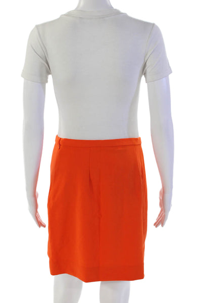 Victoria Beckham For Target Womens One Pocket Zip Up Mini Skirt Orange Size S