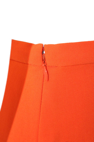 Victoria Beckham For Target Womens One Pocket Zip Up Mini Skirt Orange Size S