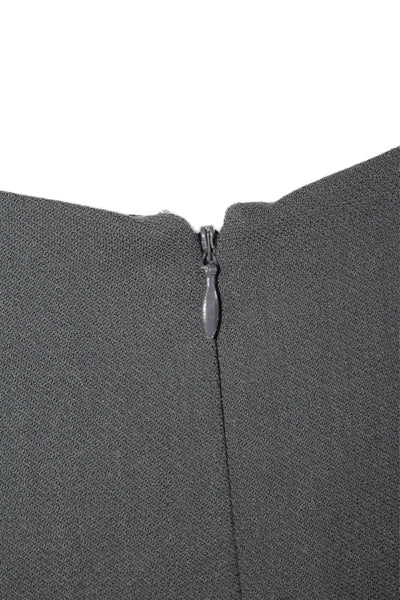 J Crew Womens Wool Draped Short Sleeve Zip Up Knee Length Dress Gray Size 6