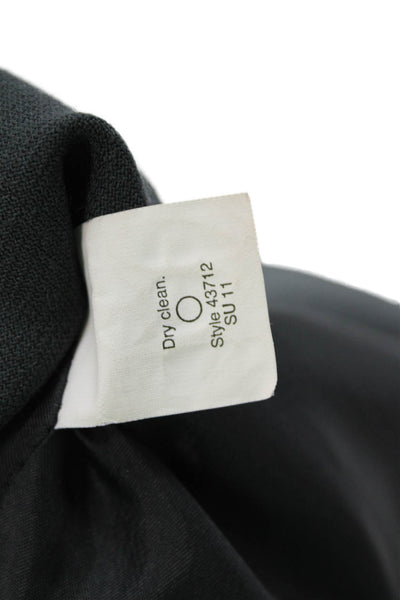 J Crew Womens Wool Draped Short Sleeve Zip Up Knee Length Dress Gray Size 6