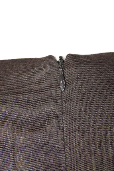 Piazza Sempione Womens Linen Blend Blouse Top + Dress Set Brown Size 46 42