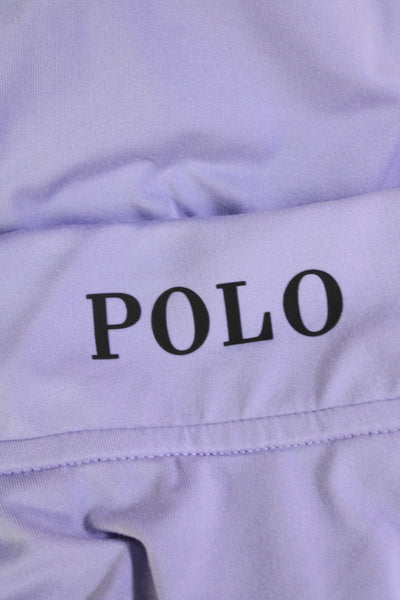 Ralph Lauren Golf Womens Zip Up Long Sleeve Pullover Active Top Purple Size L
