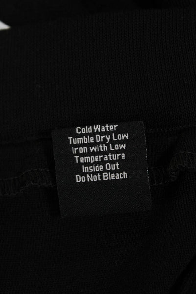 Misook Womens Elastic Waist Straight Pencil Pleated Hem Skirt Black Size XS