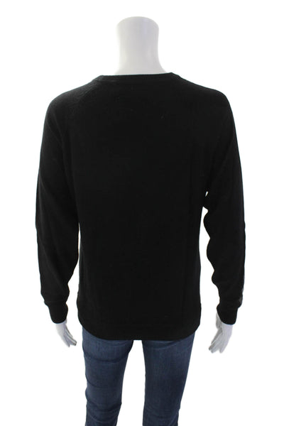 Autumn Cashmere Womens Solid Cashmere Knit Pullover Sweater Top Black Size XS