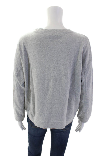 Generation Love Womens Cotton Blend Crew Neck Sweatshirt Top Gray Size XS