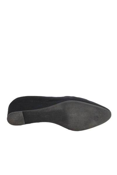 Aquatalia Womens Round Closed Toe Slip-On Dress Wedge Heels Black Size 10