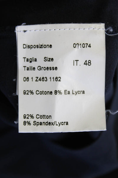 Piazza Sempione Womens Cotton Sequined Detail Round Neck Tank Top Black Size 48