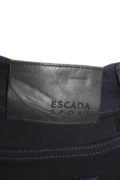 Escada Sport Womens Cotton Mid Rise Five Pocket Skinny Jeans Black Size 42