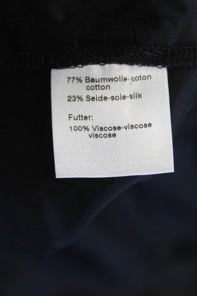 Akris Punto Womens Cotton Sleeveless Sheer Stripe Detail Dress Black Size 12