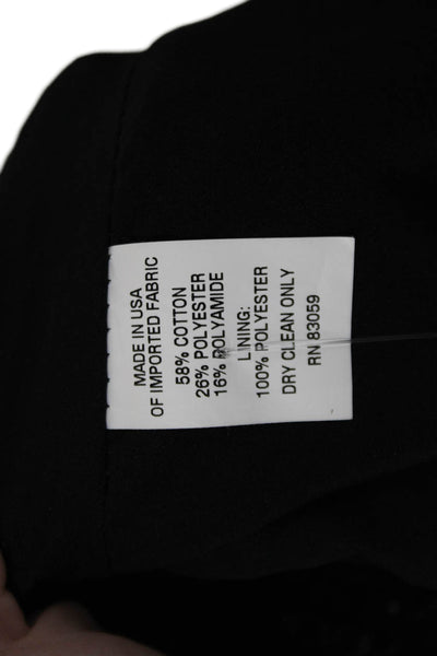 Drew Womens Tweed Long Flare Sleeves Jacket Black Cotton Size Medium