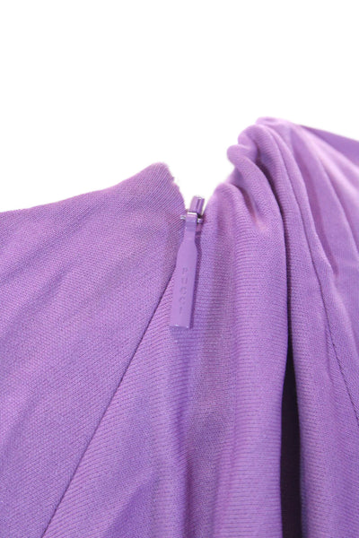 Emilio Pucci Womens Ruched Sleeveless Full Length Dress Lilac Purple Size 12
