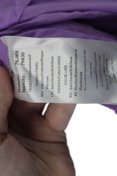 Emilio Pucci Womens Ruched Sleeveless Full Length Dress Lilac Purple Size 12