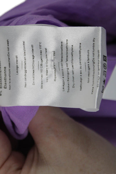Emilio Pucci Womens Ruched Sleeveless Full Length Dress Lilac Purple Size 12