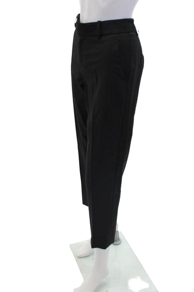 Comptoir Des Cotonniers Womens Pleated Front Dress Pants Black Wool Size Medium