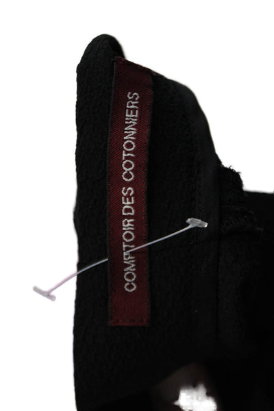 Comptoir Des Cotonniers Womens Pleated Front Dress Pants Black Size EUR 40