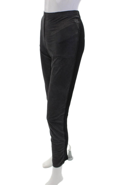 Velvet Womens Faux Leather Pull On High Rise Athletic Leggings Black Size Medium