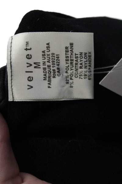 Velvet Womens Faux Leather Pull On High Rise Athletic Leggings Black Size Medium