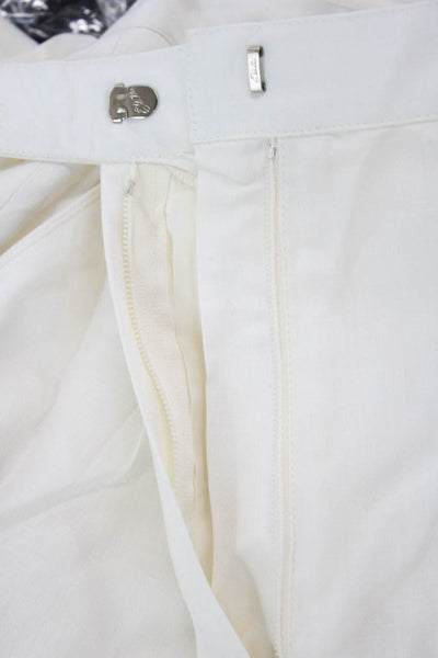 Alex Womens Tailored High Rise Straight Leg Zip Fly Dress Pants White Size 8