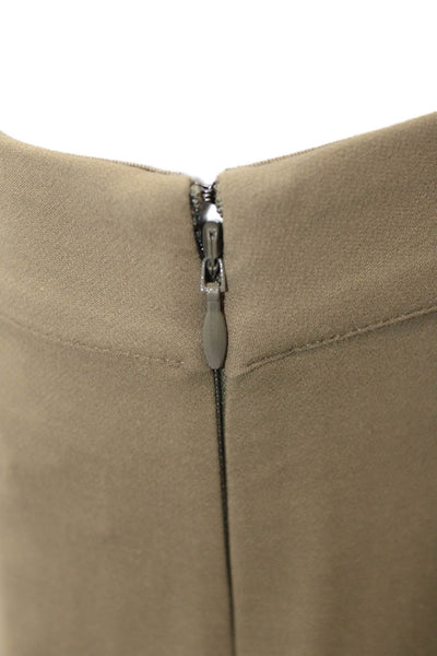 Vince Womens Cotton Blend Tailored Straight Leg Slim Fit Pants Brown Size 4
