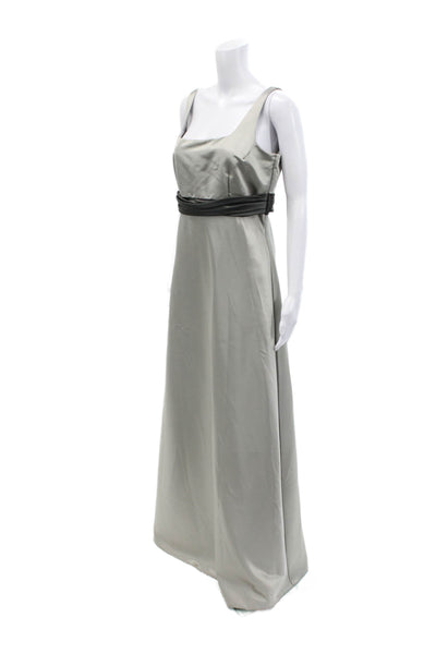 Siri Womens Sqaure Neck Fit & Flare Sleeveless Formal Dress Gray Size 10