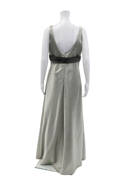 Siri Womens Sqaure Neck Fit & Flare Sleeveless Formal Dress Gray Size 10