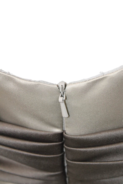 Siri Womens Sqaure Neck Fit & Flare Sleeveless Formal Dress Gray Size 10