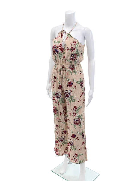 Faithfull The Brand Womens Floral Print Sleeveless Jumpsuit Pink Size XS